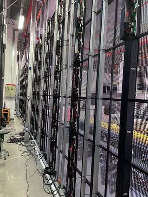 Высокое разрешение GCL P3.9 Прозрачный светодиодный дисплей водонепроницаемый Легкая установка