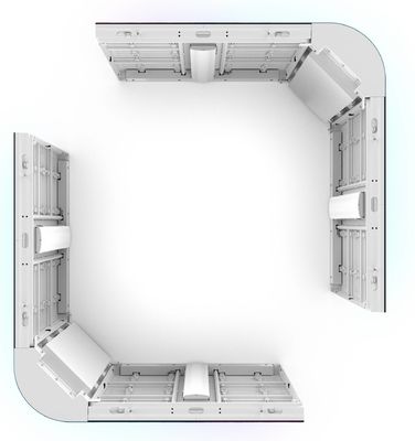 Наружный 3D L-образный изогнутый угол и правильный угол Решение P4 P5.7mm Led Display Screen Алюминиевый водонепроницаемый IP65 960*960mm Наружный рекламный светодиодный экран