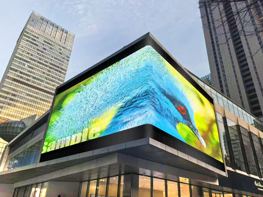 Наружный 3D L-образный изогнутый угол и правильный угол Решение P4 P5.7mm Led Display Screen Алюминиевый водонепроницаемый IP65 960*960mm Наружный рекламный светодиодный экран