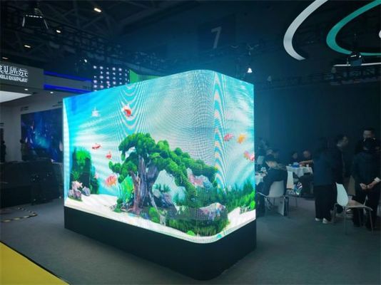 Наружный 3D L-образный изогнутый угол и правильный угол Решение P4 P5.7mm Led Display Screen Алюминиевый водонепроницаемый IP65 960*960mm Наружный рекламный светодиодный экран